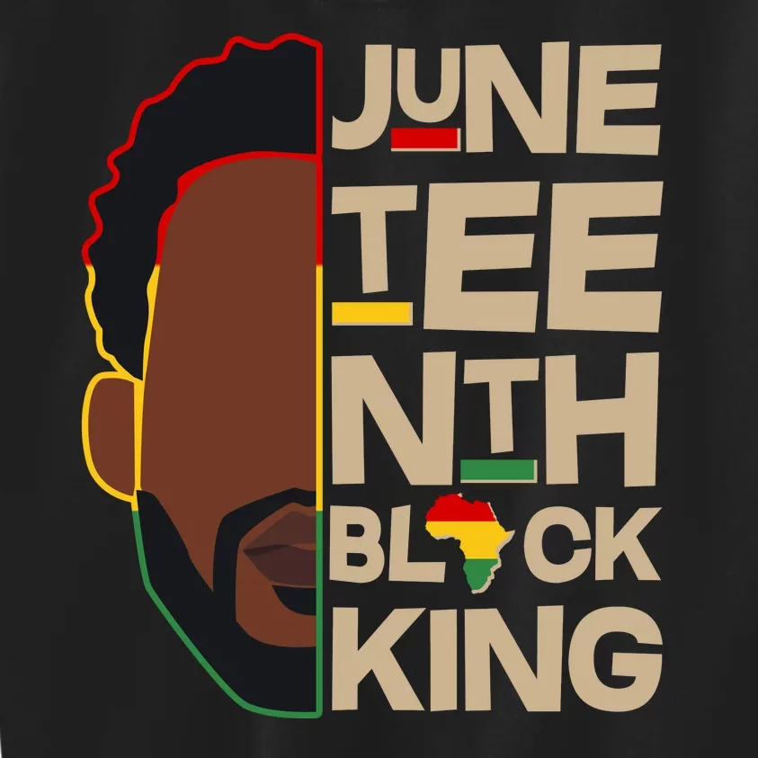 Juneteenth Black King June 19 1865 Kids Sweatshirt