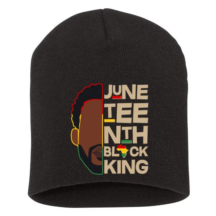 Juneteenth Black King June 19 1865 Short Acrylic Beanie