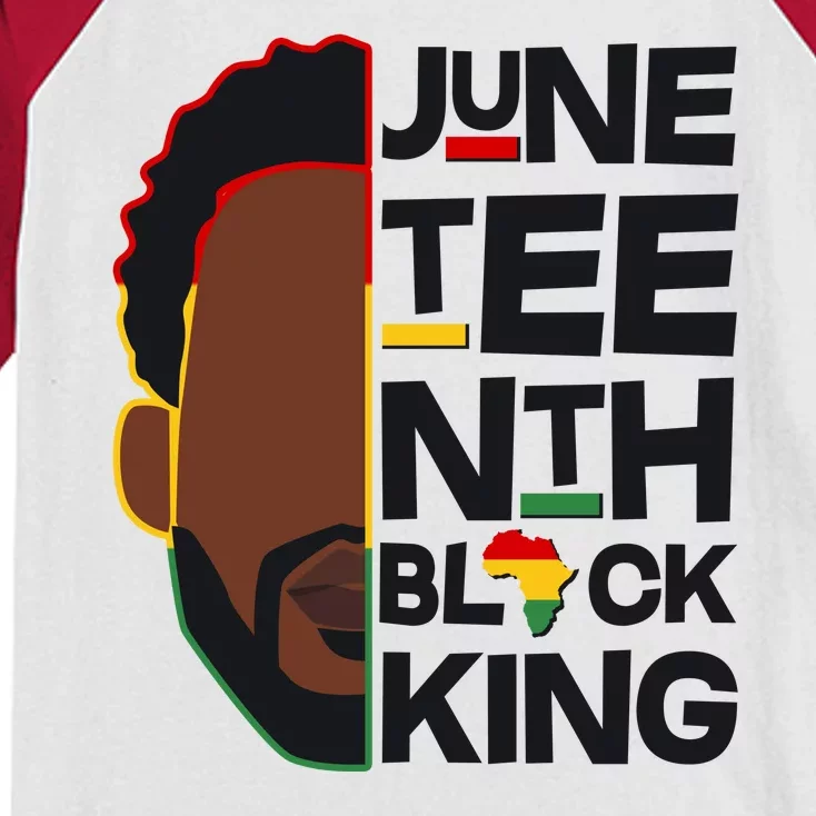 Juneteenth Black King June 19 1865 Kids Colorblock Raglan Jersey