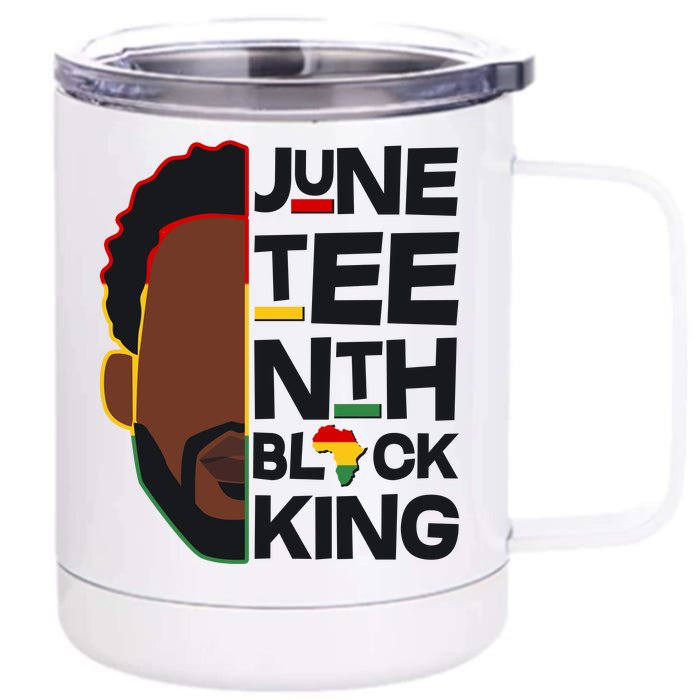 Juneteenth Black King June 19 1865 Front & Back 12oz Stainless Steel Tumbler Cup