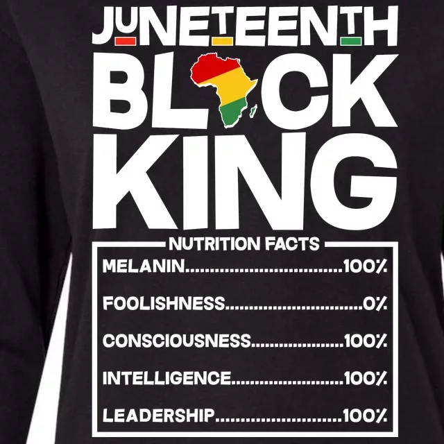 Juneteenth Black King Nutrition Facts Womens Cotton Relaxed Long Sleeve T-Shirt