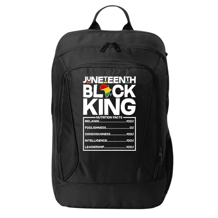 Juneteenth Black King Nutrition Facts City Backpack