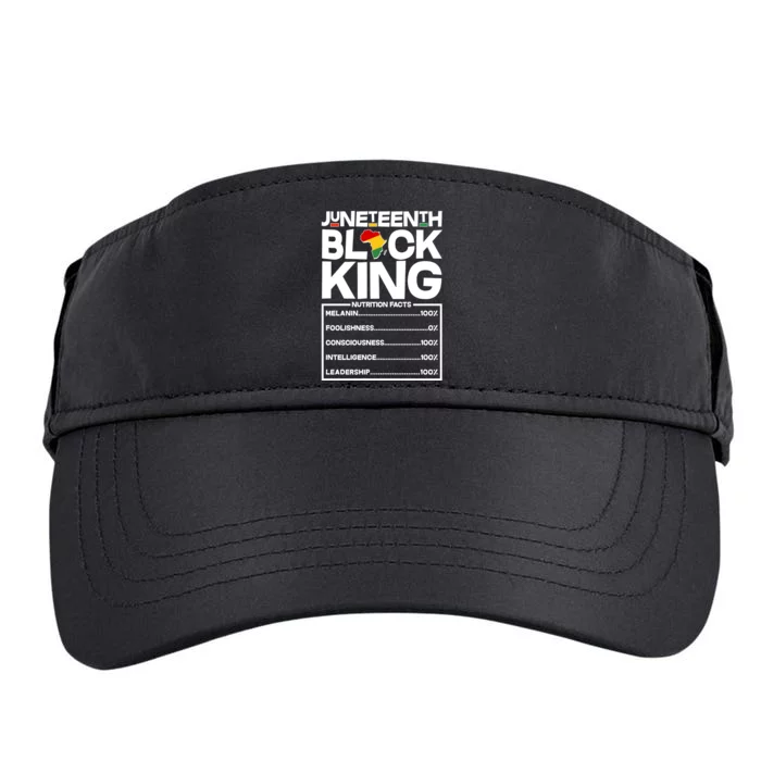 Juneteenth Black King Nutrition Facts Adult Drive Performance Visor