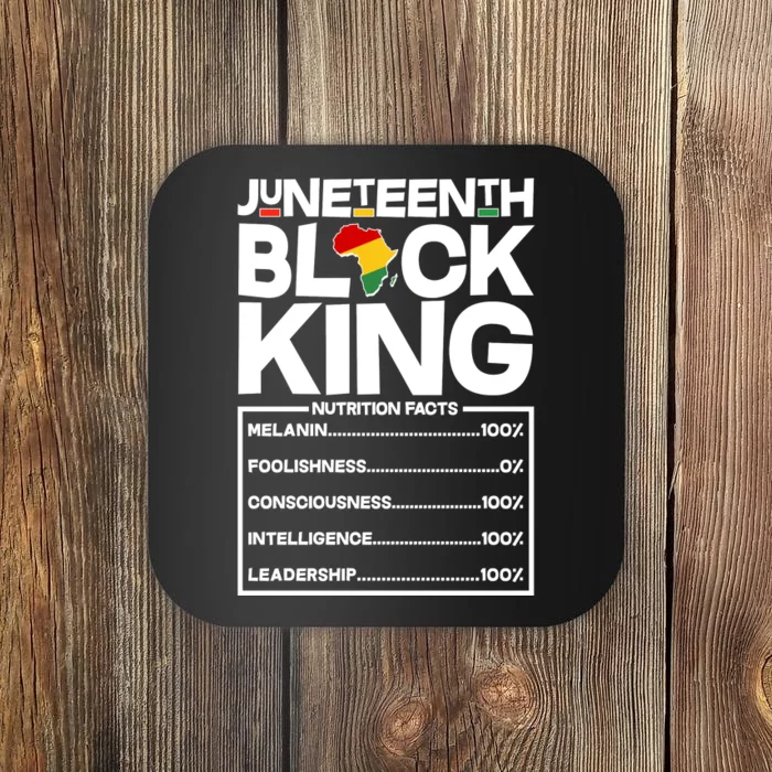 Juneteenth Black King Nutrition Facts Coaster