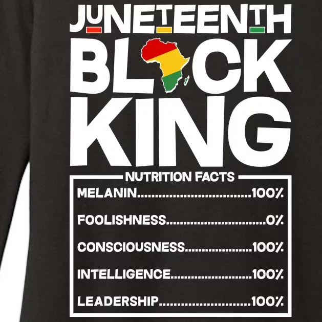 Juneteenth Black King Nutrition Facts Womens CVC Long Sleeve Shirt