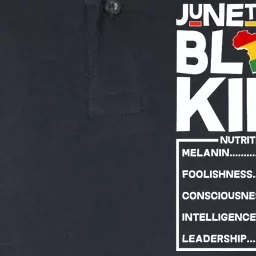 Juneteenth Black King Nutrition Facts Softstyle Adult Sport Polo