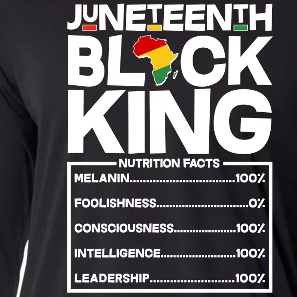 Juneteenth Black King Nutrition Facts Cooling Performance Long Sleeve Crew