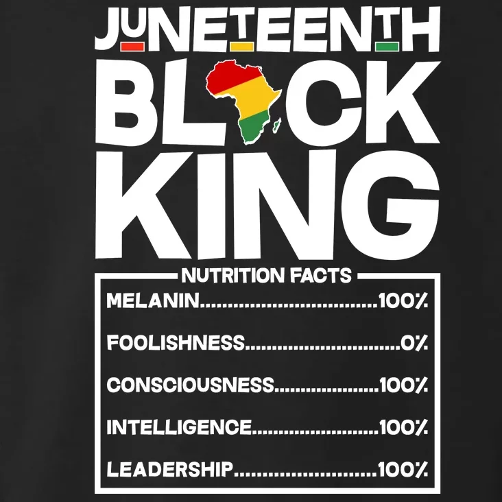 Juneteenth Black King Nutrition Facts Toddler Hoodie