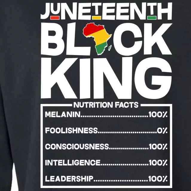 Juneteenth Black King Nutrition Facts Cropped Pullover Crew