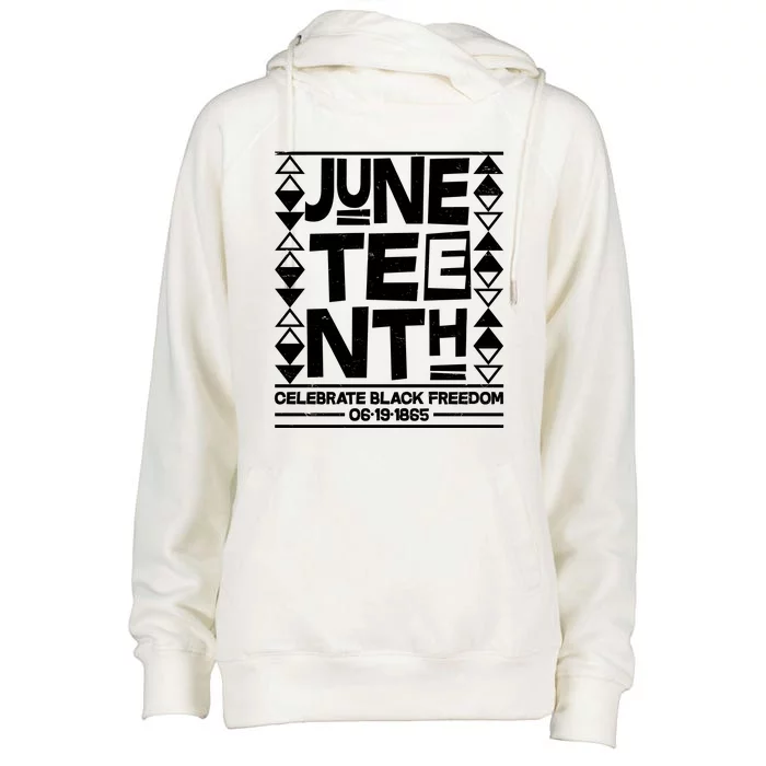 Juneteenth Celebrate Black Freedom 06-19-1865 Womens Funnel Neck Pullover Hood