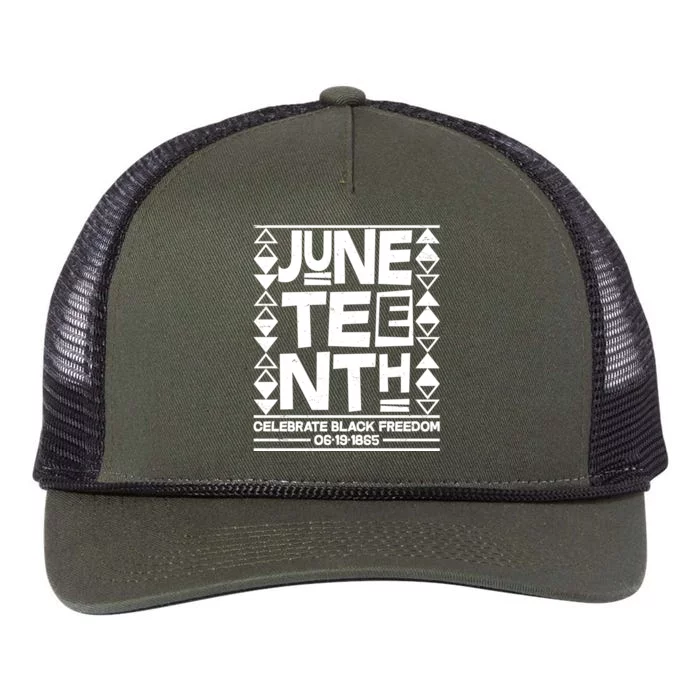 Juneteenth Celebrate Black Freedom 06-19-1865 Retro Rope Trucker Hat Cap