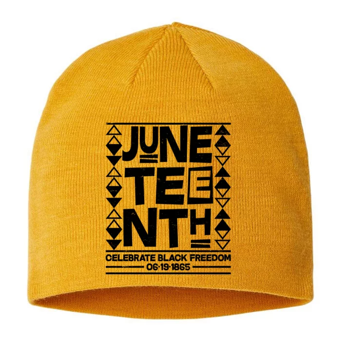 Juneteenth Celebrate Black Freedom 06-19-1865 8 1/2in Sustainable Knit Beanie