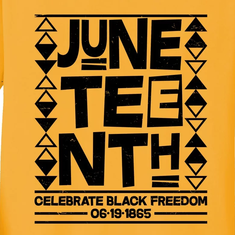 Juneteenth Celebrate Black Freedom 06-19-1865 Kids Long Sleeve Shirt