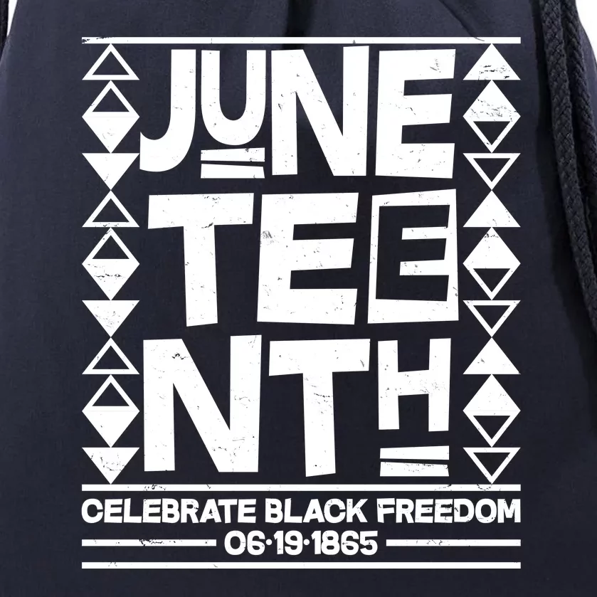 Juneteenth Celebrate Black Freedom 06-19-1865 Drawstring Bag