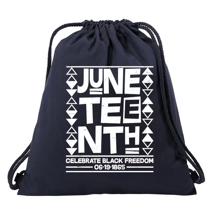 Juneteenth Celebrate Black Freedom 06-19-1865 Drawstring Bag