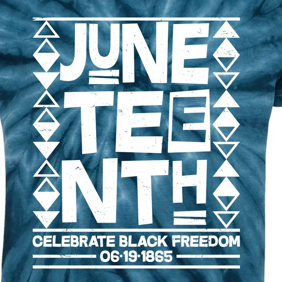 Juneteenth Celebrate Black Freedom 06-19-1865 Kids Tie-Dye T-Shirt