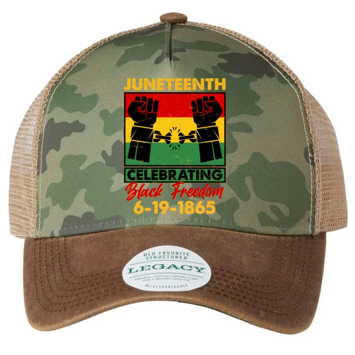 Juneteenth Celebrating Black Freedom 6-19-1865 Breaking The Chains Legacy Tie Dye Trucker Hat