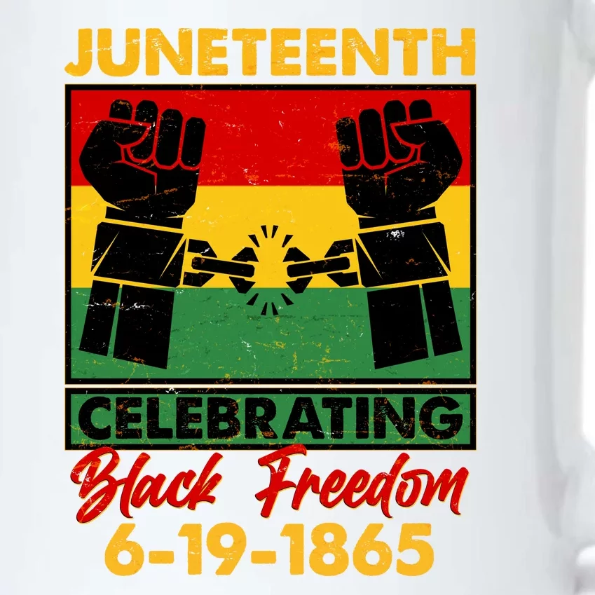 Juneteenth Celebrating Black Freedom 6-19-1865 Breaking The Chains Black Color Changing Mug