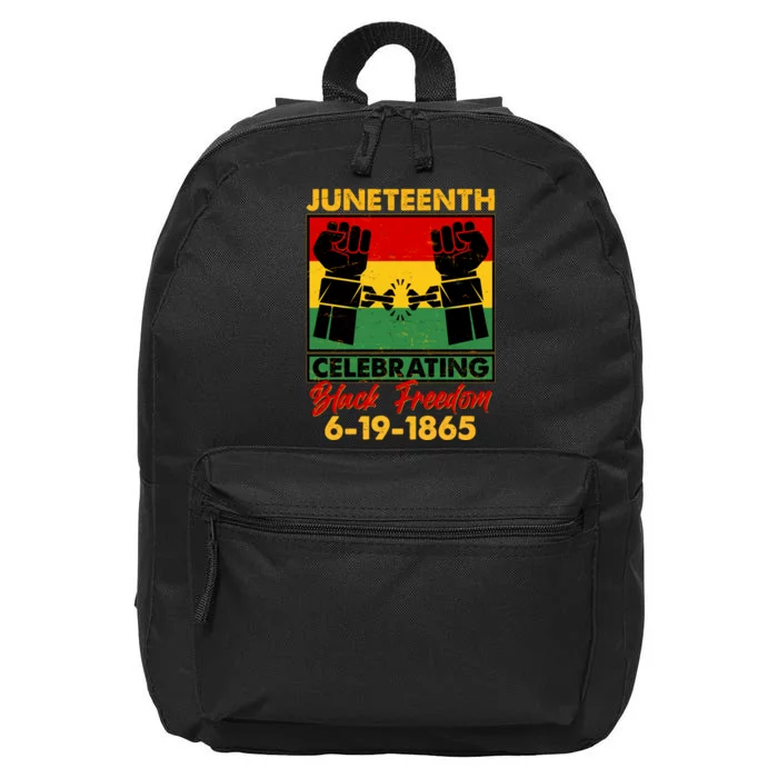 Juneteenth Celebrating Black Freedom 6-19-1865 Breaking The Chains 16 in Basic Backpack