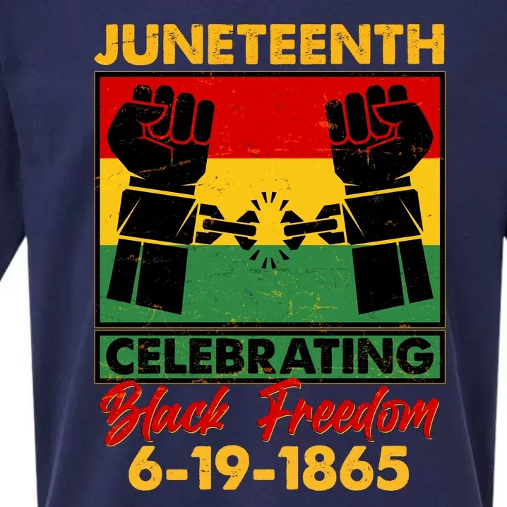 Juneteenth Celebrating Black Freedom 6-19-1865 Breaking The Chains Sueded Cloud Jersey T-Shirt