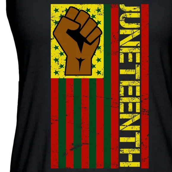 Juneteenth Flag Independence Day Vintage Celebration Ladies Essential Flowy Tank