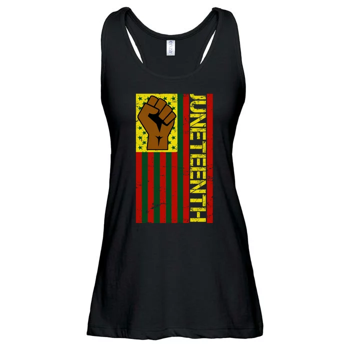 Juneteenth Flag Independence Day Vintage Celebration Ladies Essential Flowy Tank