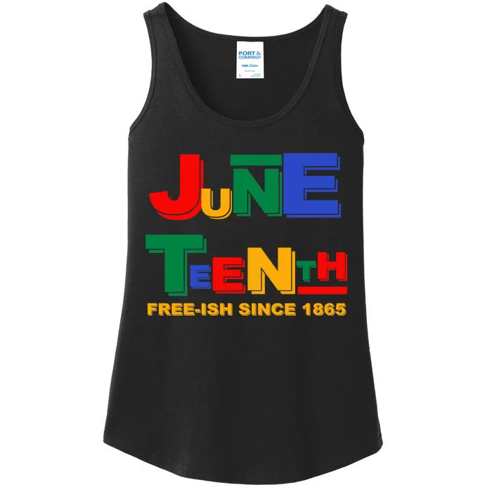 Juneteenth Free-ish Since 1865 Ladies Essential Tank