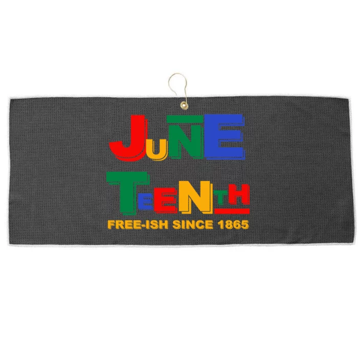 Juneteenth Free-ish Since 1865 Large Microfiber Waffle Golf Towel