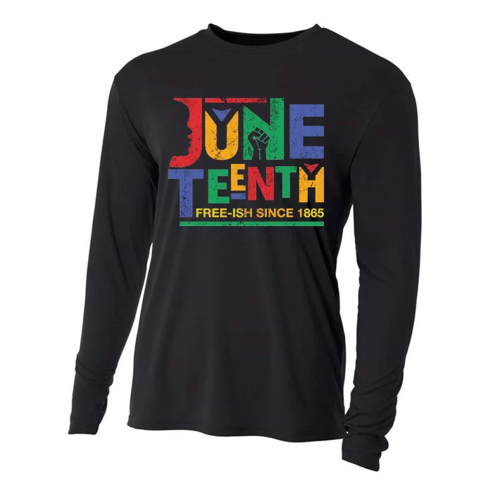 Juneteenth Free-ish Since 1865 African Color Cooling Performance Long Sleeve Crew