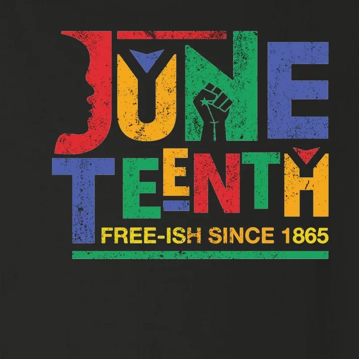 Juneteenth Free-ish Since 1865 African Color Toddler Long Sleeve Shirt