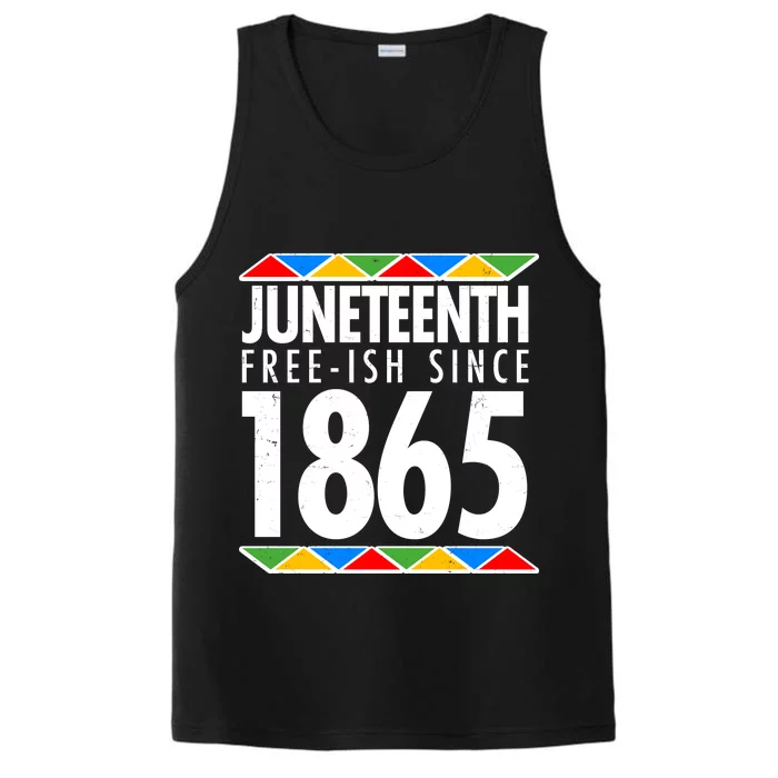 Juneteenth Free-ish Since 1865 African Colors Performance Tank