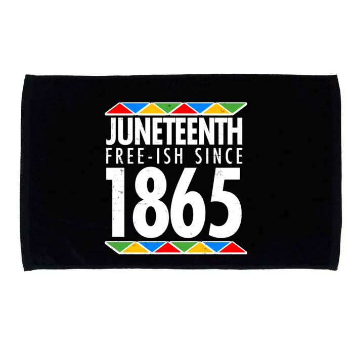 Juneteenth Free-ish Since 1865 African Colors Microfiber Hand Towel