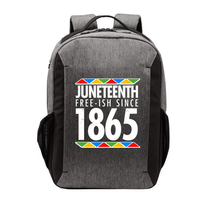 Juneteenth Free-ish Since 1865 African Colors Vector Backpack