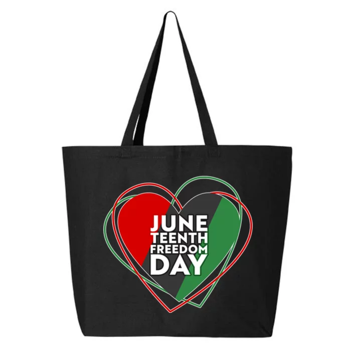 Juneteenth Freedom Day Heart Traditional Colors 25L Jumbo Tote