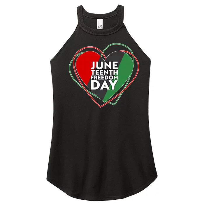 Juneteenth Freedom Day Heart Traditional Colors Women’s Perfect Tri Rocker Tank