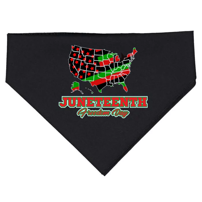 Juneteenth Freedom Day USA USA-Made Doggie Bandana