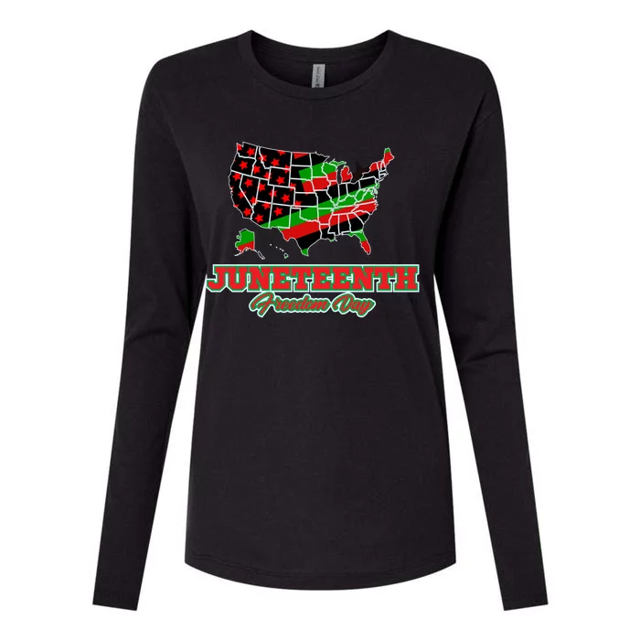 Juneteenth Freedom Day USA Womens Cotton Relaxed Long Sleeve T-Shirt