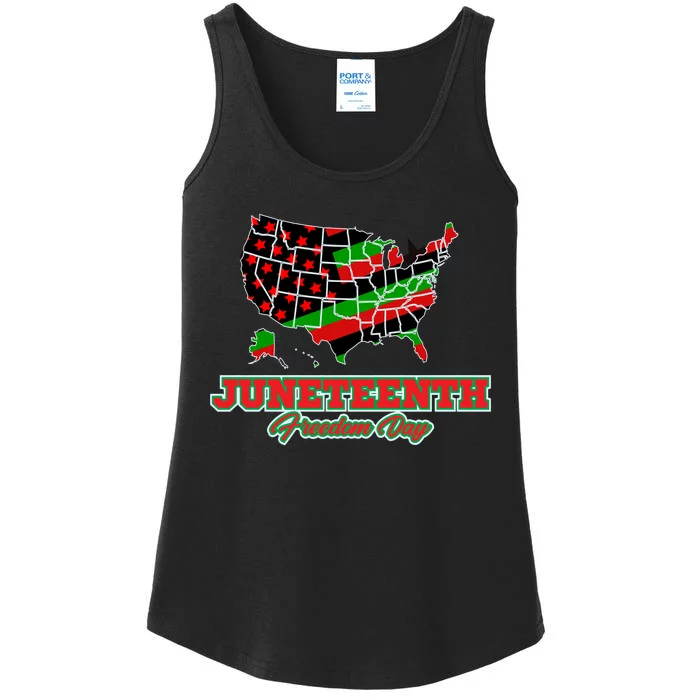 Juneteenth Freedom Day USA Ladies Essential Tank