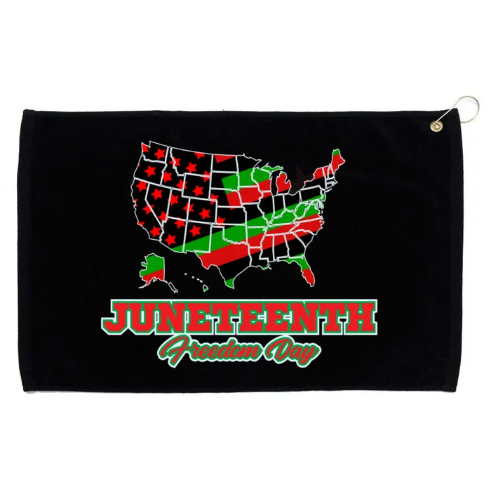 Juneteenth Freedom Day USA Grommeted Golf Towel