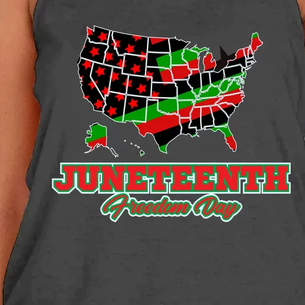 Juneteenth Freedom Day USA Women's Knotted Racerback Tank