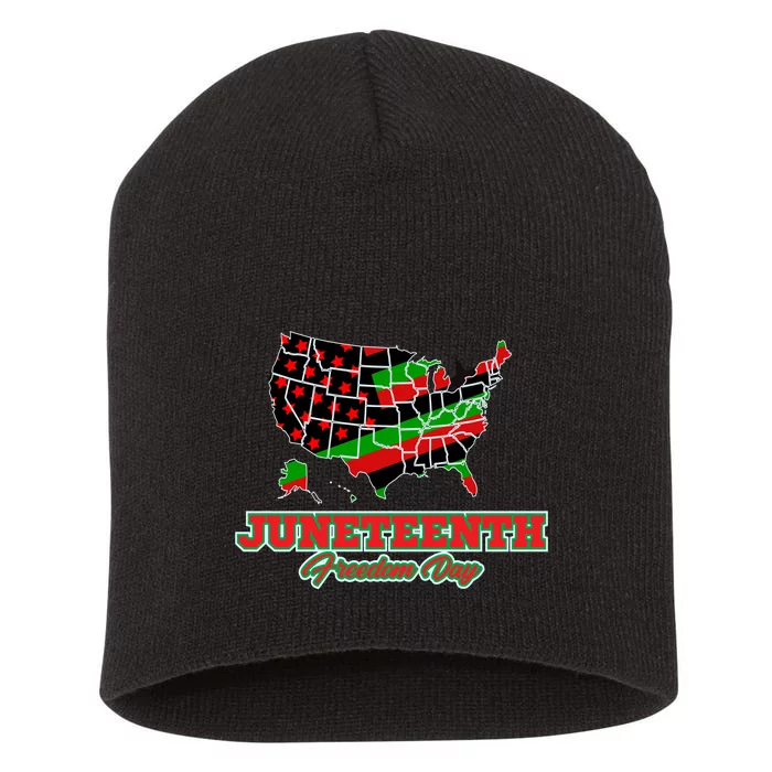 Juneteenth Freedom Day USA Short Acrylic Beanie