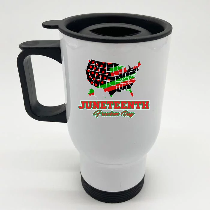 Juneteenth Freedom Day USA Front & Back Stainless Steel Travel Mug