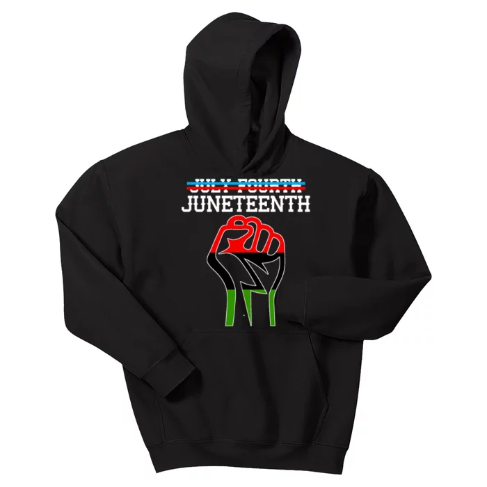 Juneteenth Freedom Fist Kids Hoodie