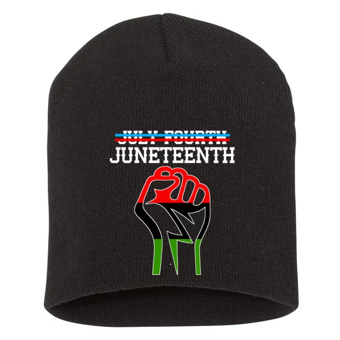 Juneteenth Freedom Fist Short Acrylic Beanie