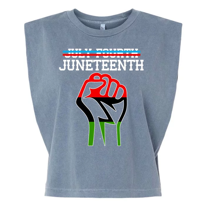 Juneteenth Freedom Fist Garment-Dyed Women's Muscle Tee