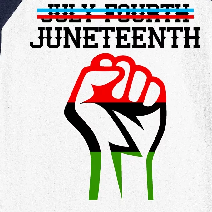 Juneteenth Freedom Fist Baseball Sleeve Shirt