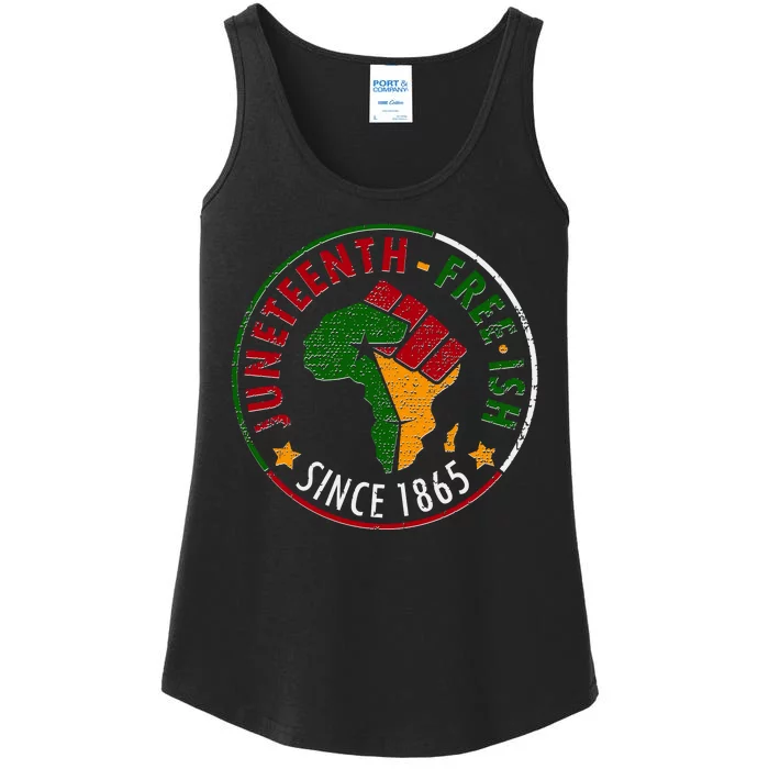 Juneteenth Freeish Since 1865 Ladies Essential Tank