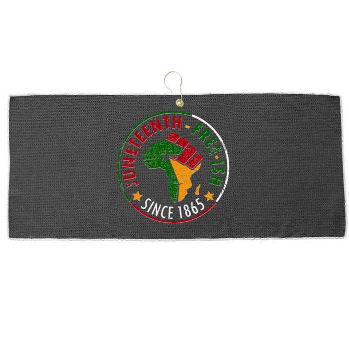 Juneteenth Freeish Since 1865 Large Microfiber Waffle Golf Towel