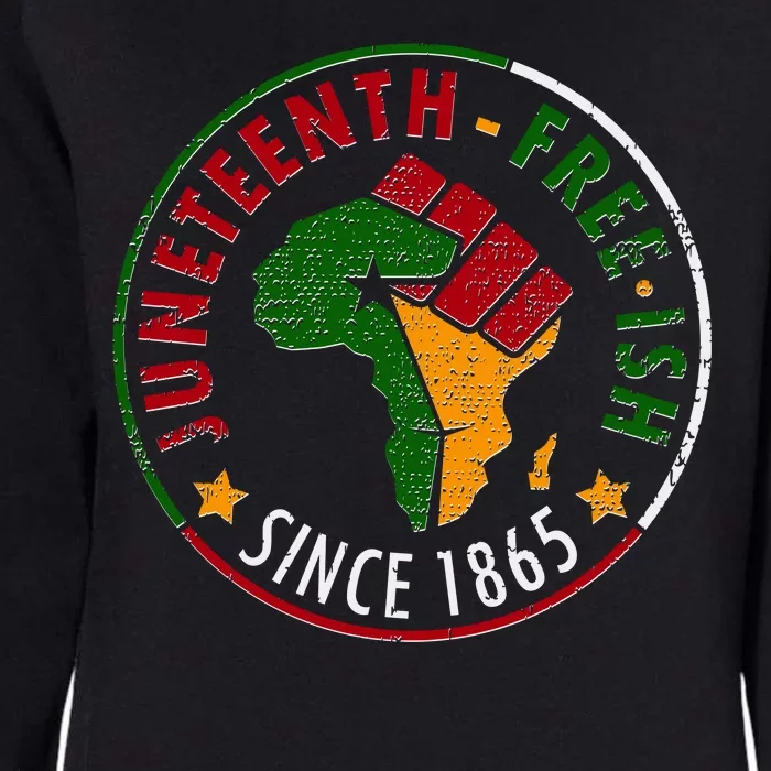 Juneteenth Freeish Since 1865 Womens California Wash Sweatshirt