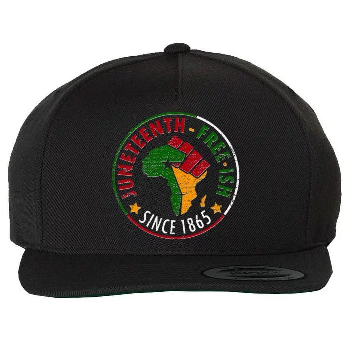 Juneteenth Freeish Since 1865 Wool Snapback Cap